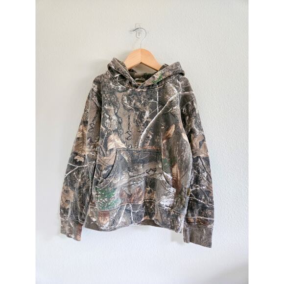 Kids Medium King's Camo Real Tree Hoodie Sweatshirt - Picture 1 of 4